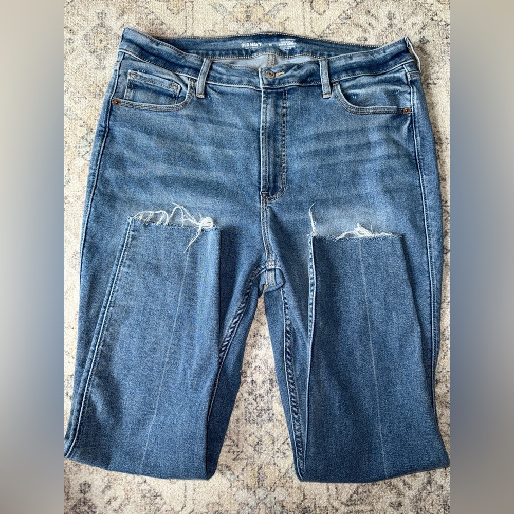Old Navy Distressed Blue Denim Jeans